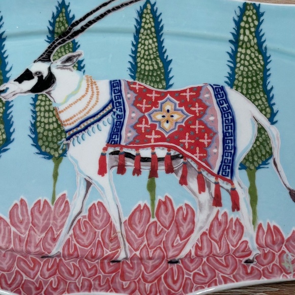 Anthropologie Paige Gemmel Eastern Animal Platter, Sold Out Collectible - Picture 3 of 8